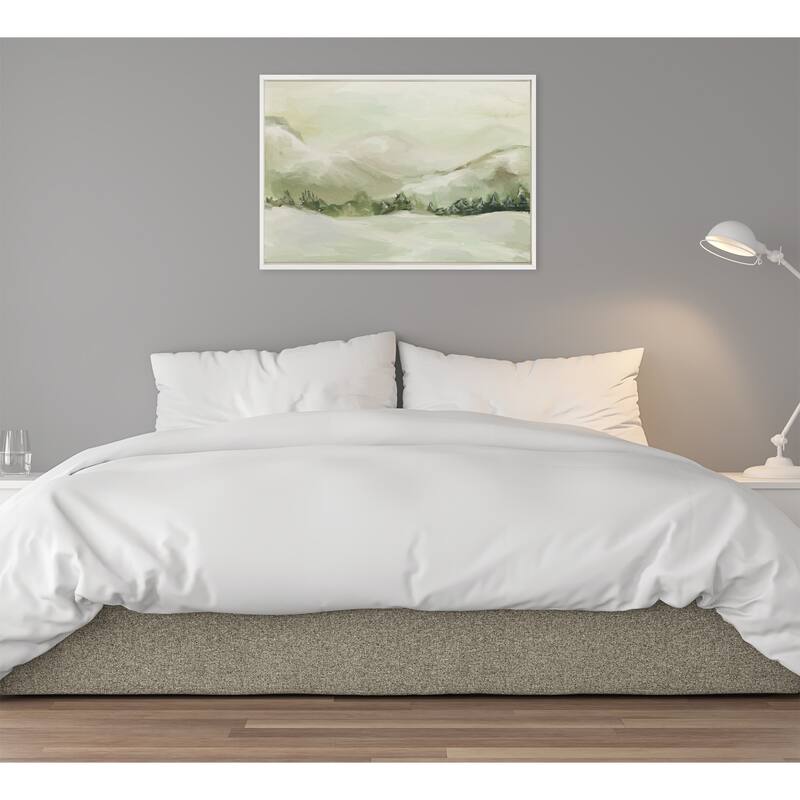 Kate and Laurel Sylvie Winterscape Framed Canvas by Annie Quigley