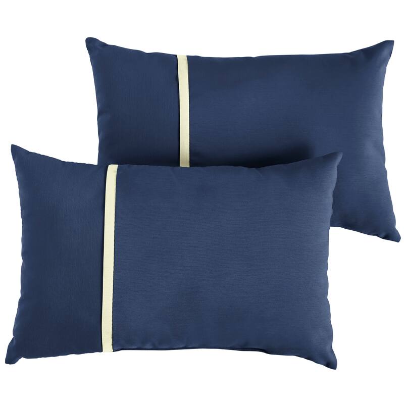 Sorra Home Sunbrella Outdoor Single Petite Flange Pillow Set of 2
