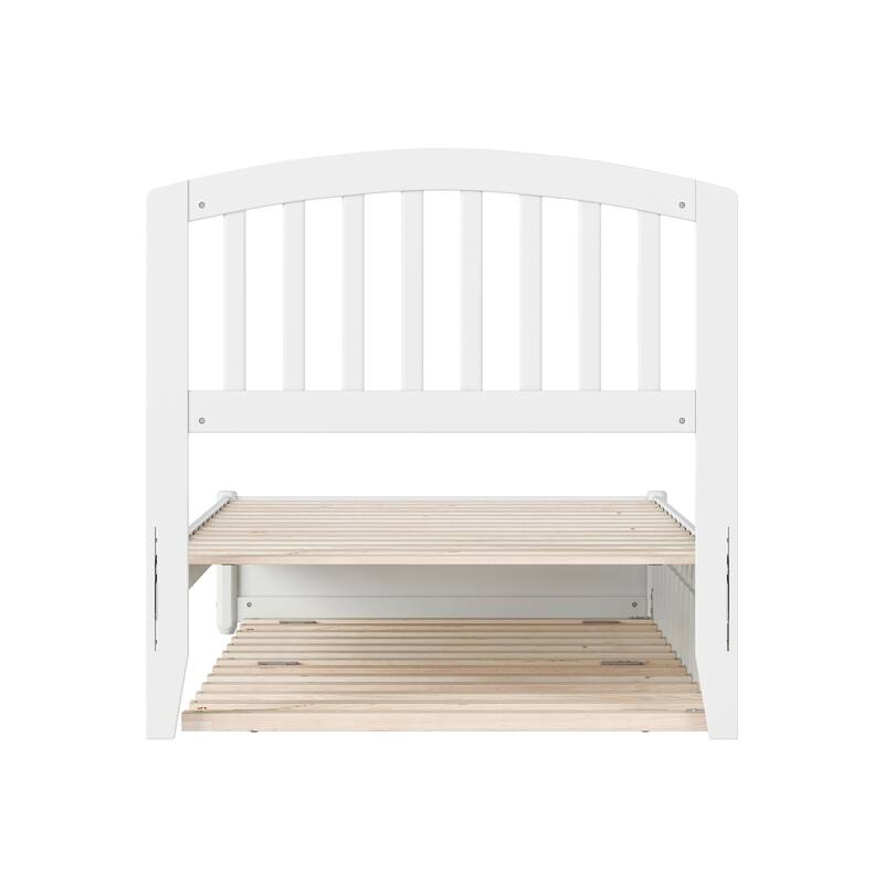 Lucia Platform Bed with Panel Footboard and Twin Trundle