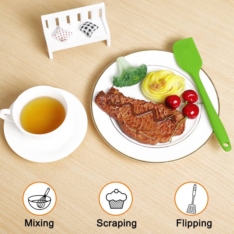 5.9" Silicone Spatula Heat Resistant Non Stick for Kitchen Cooking Baking