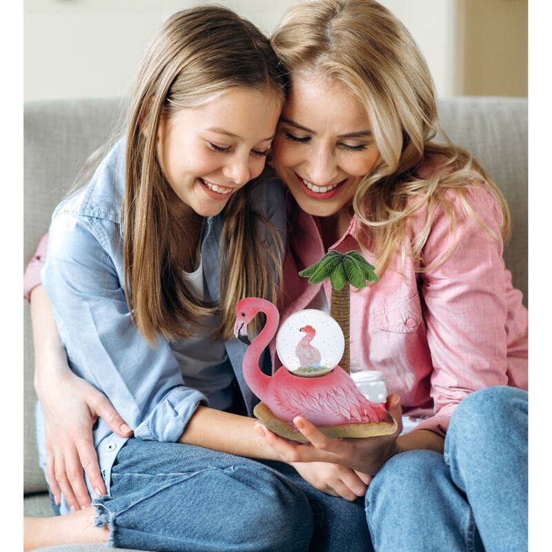 CoTa Global Shark, Dolphin, Flamingo, Sea Turtle Snow Globe Set of 4 - 45mm