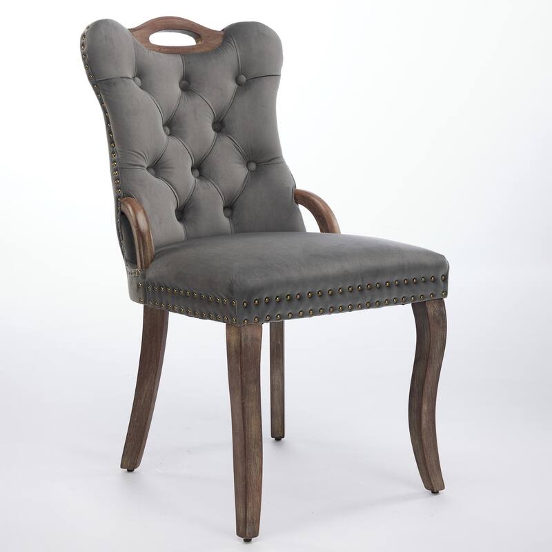 Set of 2 Velvet Dining Chairs