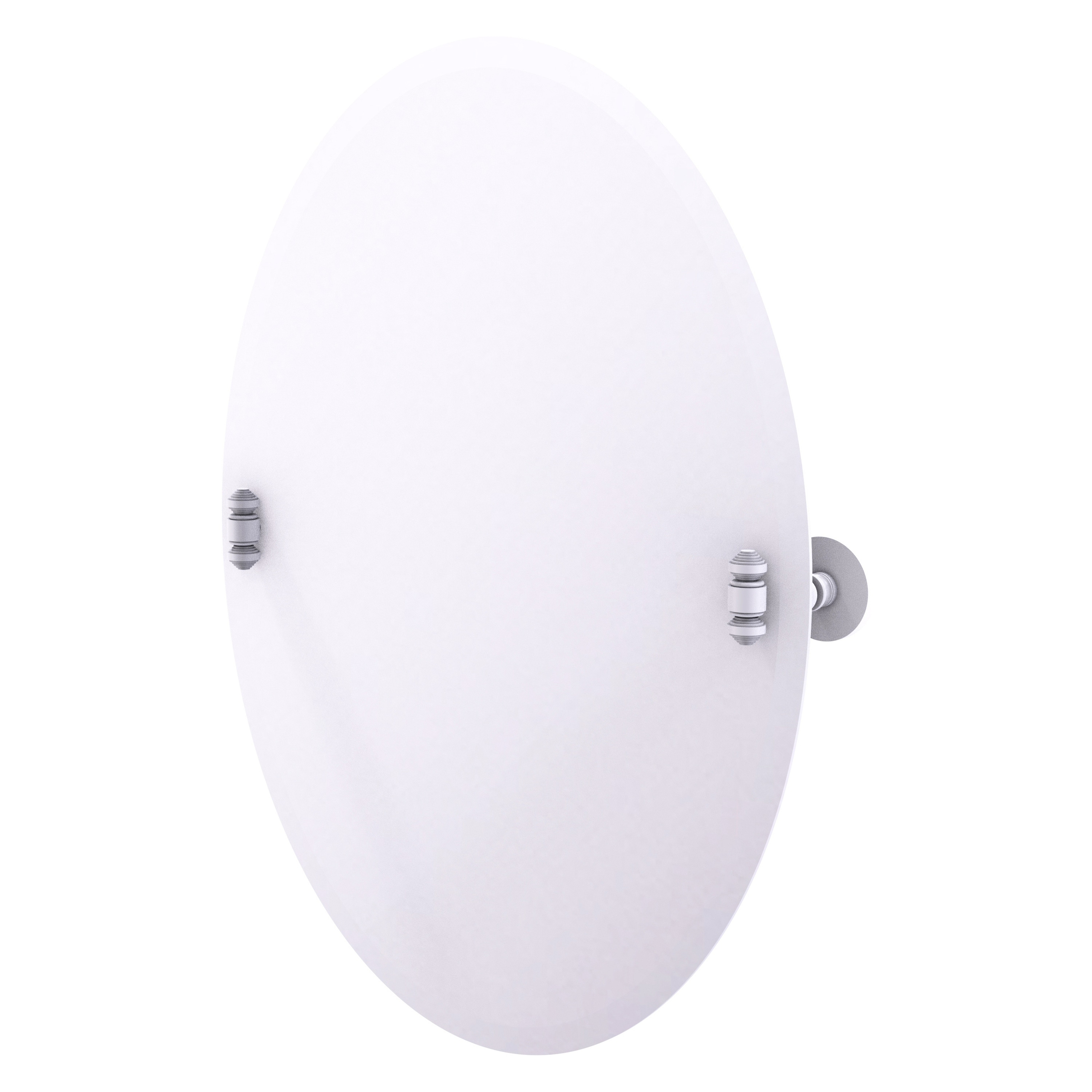 Allied Brass Frameless Oval Tilt Mirror with Beveled Edge