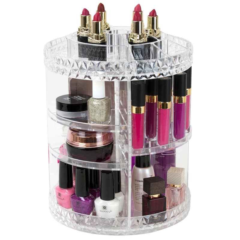 Makeup Organizer 360-Degree Rotating Cosmetic Storage Box