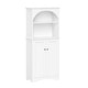 preview thumbnail 2 of 4, RiverRidge Bristol Arched Tall Bathroom Storage Linen Cabinet and Organizer with Open Bathroom Shelves - White