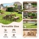 preview thumbnail 10 of 8, Gymax Kids Picnic Table Outdoor Wooden Table & Bench Set with