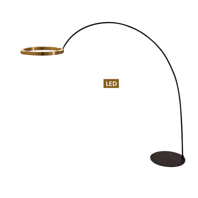 Ring Of Light Unique Geometric 60w 2-light LED Arched Floor Lamp - 82
