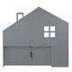 preview thumbnail 6 of 9, Full Size House Bed with Window & Bedside Drawers, Kids Platform Bed