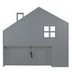 preview thumbnail 34 of 37, Wooden Floor Platform Bed with House Shape Storage Wingback Headboard, House Bed with USB, Window and Bedside Drawers