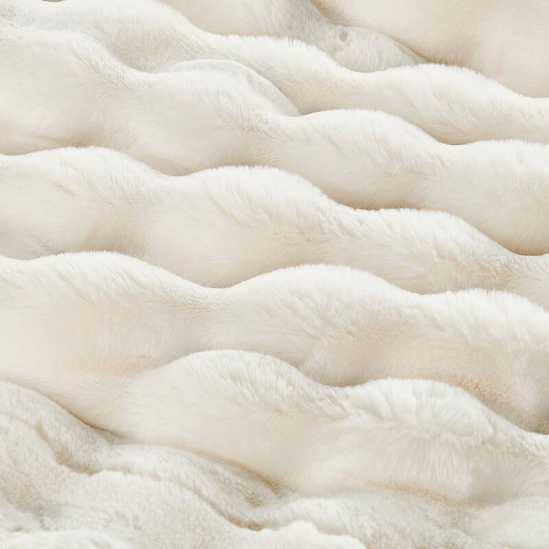 Home Soft Things Bubble Textured FauxFur Throw Cozy Soft Blankets