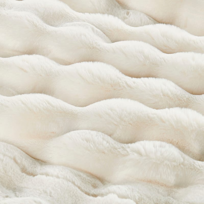 Home Soft Things Super Soft Fluffy Textured FauxFur Throw Blanket