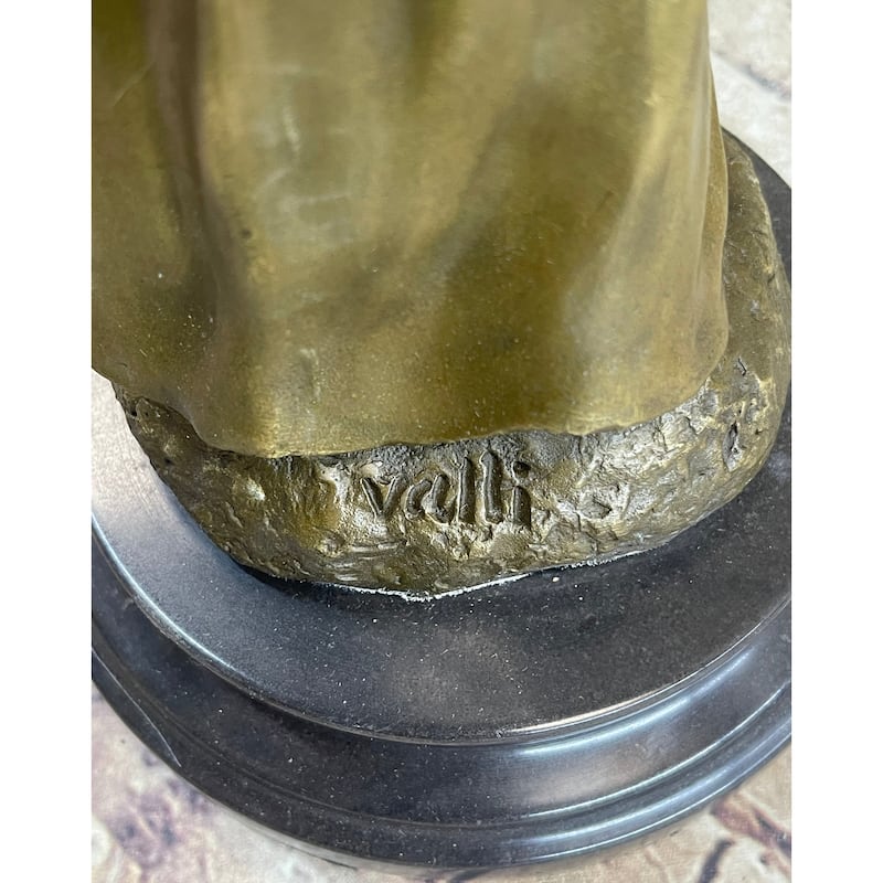 Saint Anthony Statue In Bronze Holding Bible And Baby Jesus Sculpture Figure