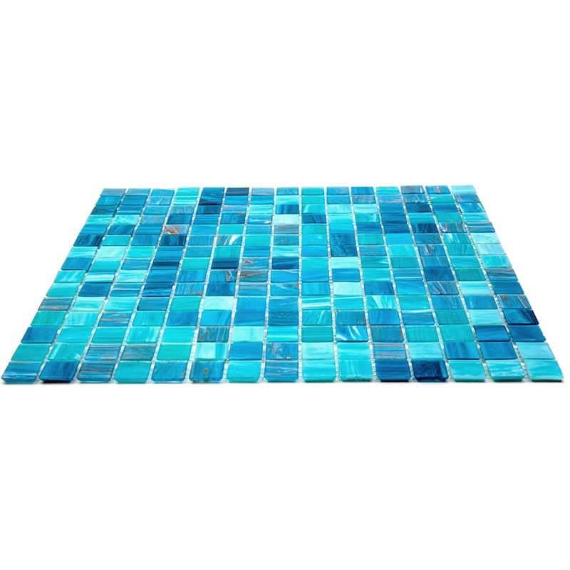 Apollo tile 12" x 12" Mingles Glossy Turquoise Green Glass Tile (20 sq ft/case) - 20 Pack