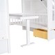 preview thumbnail 9 of 16, Full-Over-Full Bunk Bed with Changeable Table, Drawers, and Storage Racks, Safety Guardrails