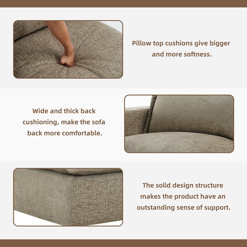 Comfy Cloud Couch Plush Modular Sectional Sofa For Living Room