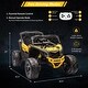 preview thumbnail 2 of 53, 12V Electric Off-Road UTV Car for Kids with Remote Control, Music, LED Lights, and Spring Suspension