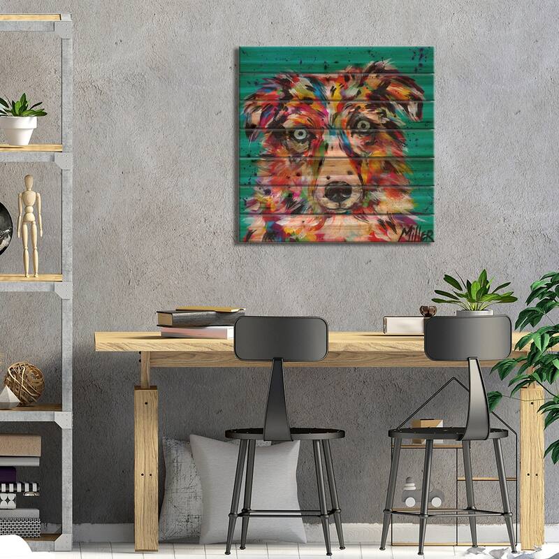 Aussie Stare Print On Wood by Tracy Miller - Multi-Color