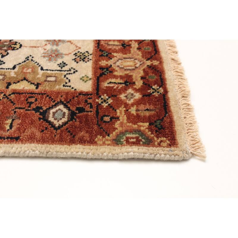 ECARPETGALLERY Hand-knotted Jules Sultane Cream Wool Rug - 2'6 x 7'11