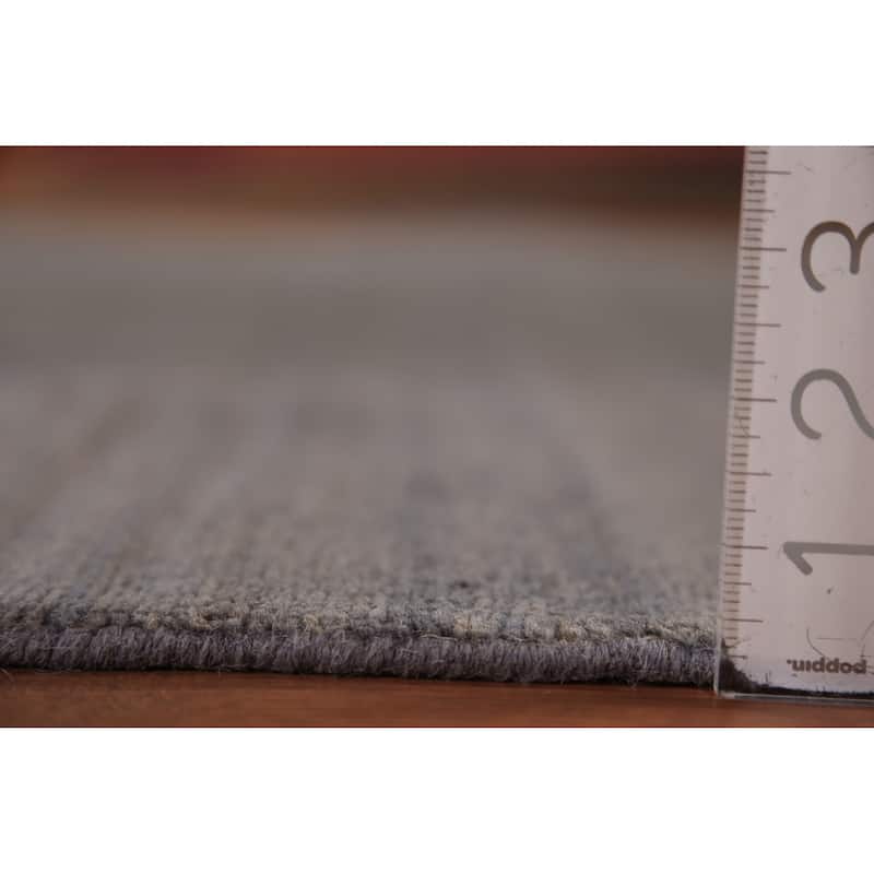 Modern Grey Gabbeh Oriental Area Rug Handmade Wool Carpet - 5'0" x 6'9"