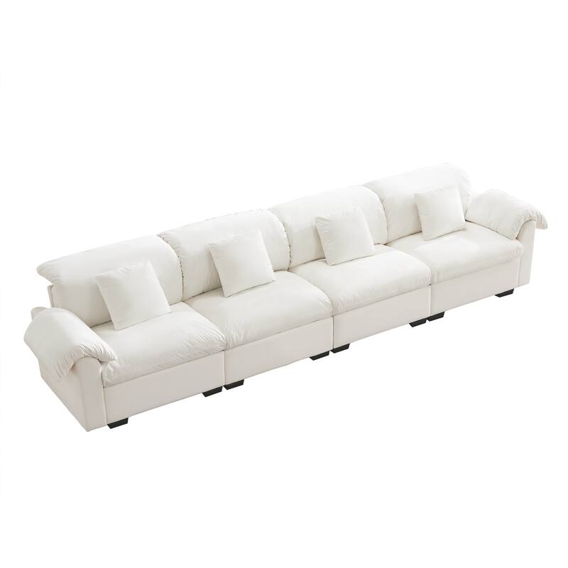 Large Deep Seat Modular Sofa with Storage Seats