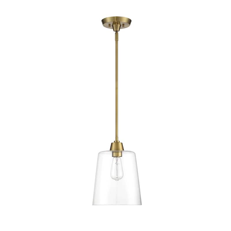 Meridian M70081 Single Light 10" Wide Mini Pendant with Clear Glass