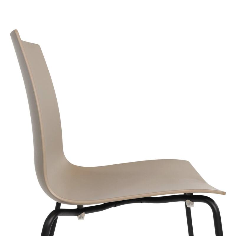 Furnish Theory Aero-S Pro Indoor/Outdoor Stackable Dining Side Chairs Polypropylene Shell & Powder-Coated Steel Legs (Set of 2)