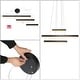 preview thumbnail 12 of 11, Modern LED 3-Light Black Linear Island Chandelier for Kitchen Island Dining Room - W40.5" x H63" Max