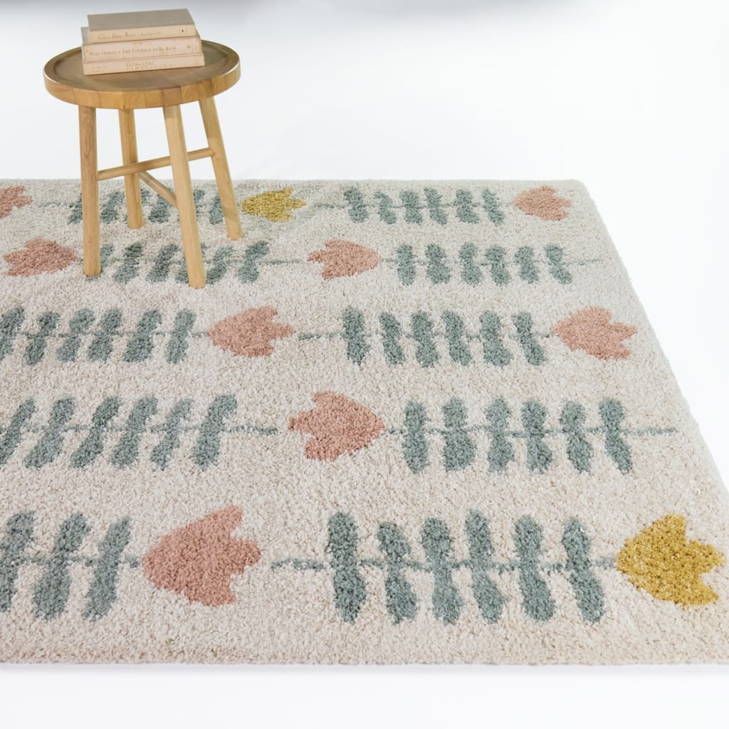 Hawthorne Kids Floral Stripes Area Rug
