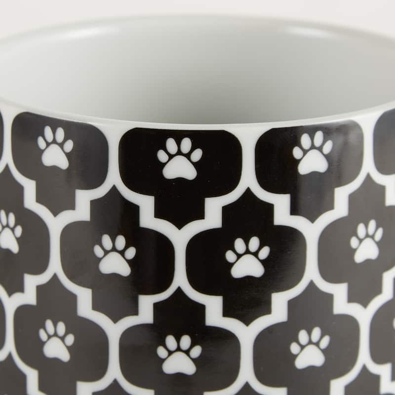Bone Dry Paw Lattice Print Ceramic Treat Canister