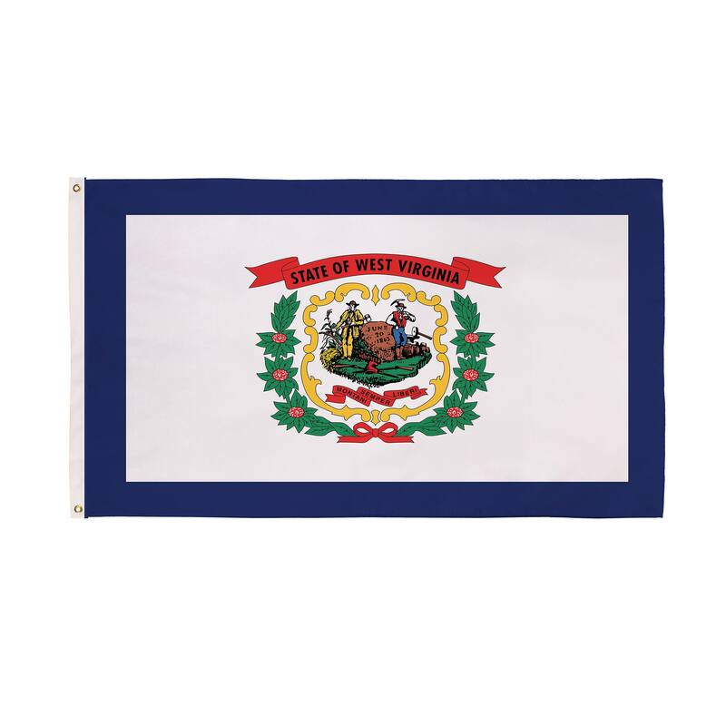 State of West Virginia Double Sided Estate Flag w/ 2 Grommets, 3'x5'