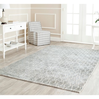 SAFAVIEH Handmade Mirage Madlene Modern Abstract Viscose Rug - Grey - 4' x 6'