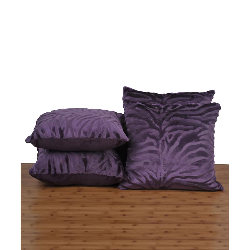 Serenta EmbossedMink 4 Pcs Throw Pillow Cushion Case Cover Shell Set