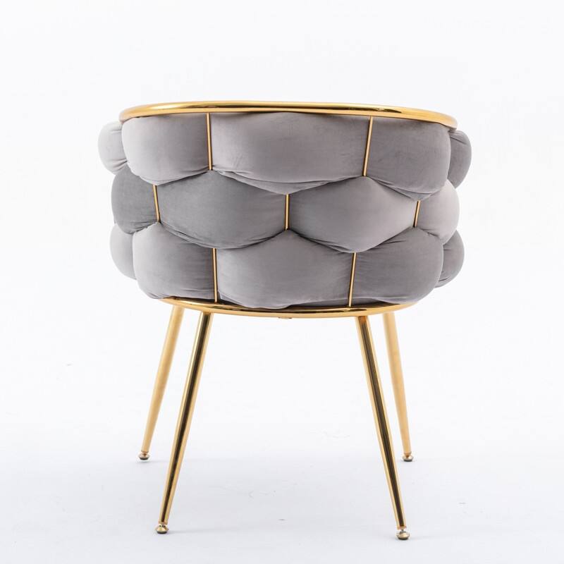 Set of 2 Velvet Accent Chairs - Modern Stool for Bedroom Dresser, Vanity, and Seating