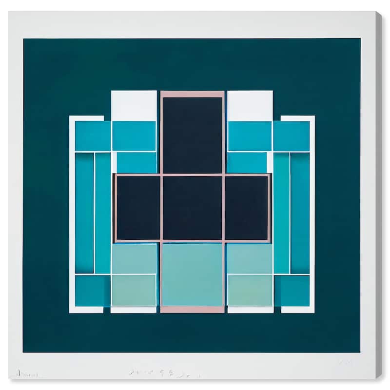 Wynwood Studio Abstract Gateway Teal Blue and Teal Modern & Contemporary Wall Art Canvas Print