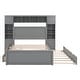 preview thumbnail 99 of 105, Modern Platform Bed with Integrated Cabinet, Trundle Bed and Drawers