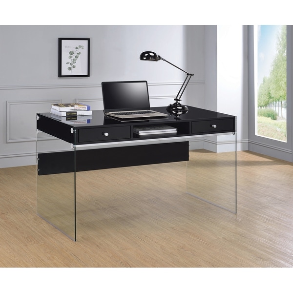Glossy white sales writing desk