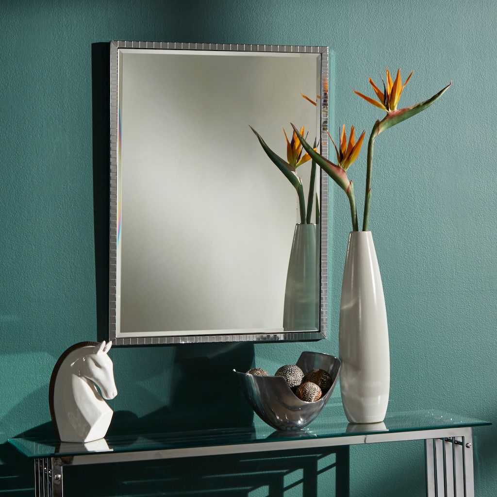 Schnee Shiny Metal Rectangular Wall Mirror by iNSPIRE Q Bold