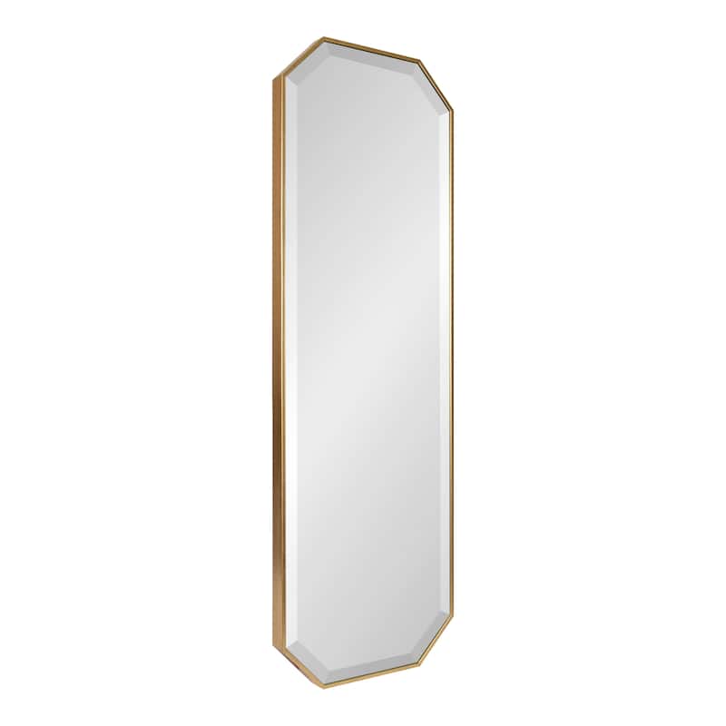 Kate and Laurel Rhodes Octagon Panel Framed Wall Mirror - 16x48 - Gold