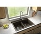 preview thumbnail 6 of 67, Karran Drop-in Quartz 33 in. Double Bowl 50/50 Kitchen Sink Kit