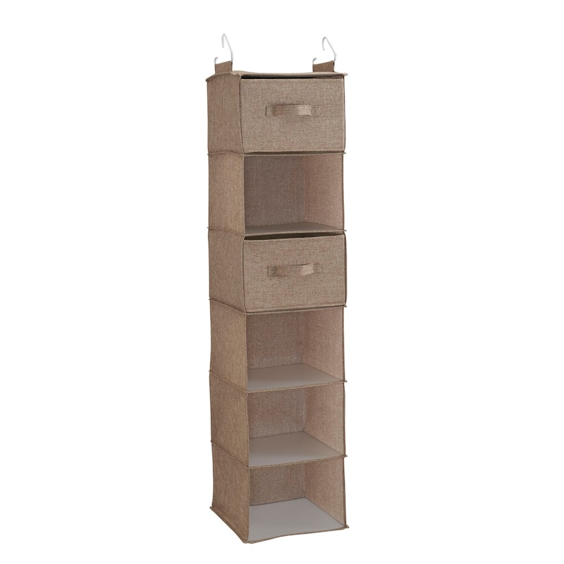 Household Essentials 6 Shelf Hanging Closet Organizer