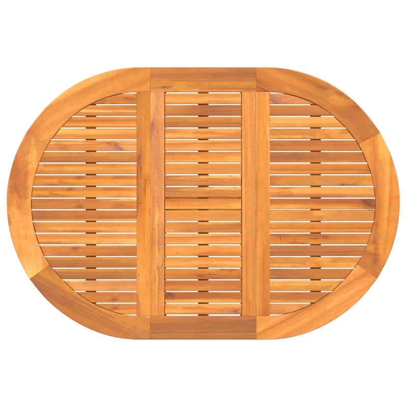 vidaXL Outdoor Tables Natural wood Solid Acacia wood Medium Foldable - 23.6 x 43.3 x 28.7