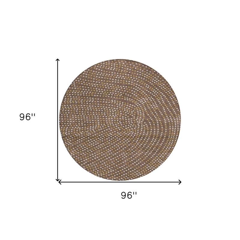 HomeRoots Polka Dot Transitional Rectangle Outdoor Rug