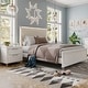 preview thumbnail 5 of 17, Furniture of America Drima Modern 2-Piece Pearl White Solid Wood Kids Platform Bedroom Set with LED Full