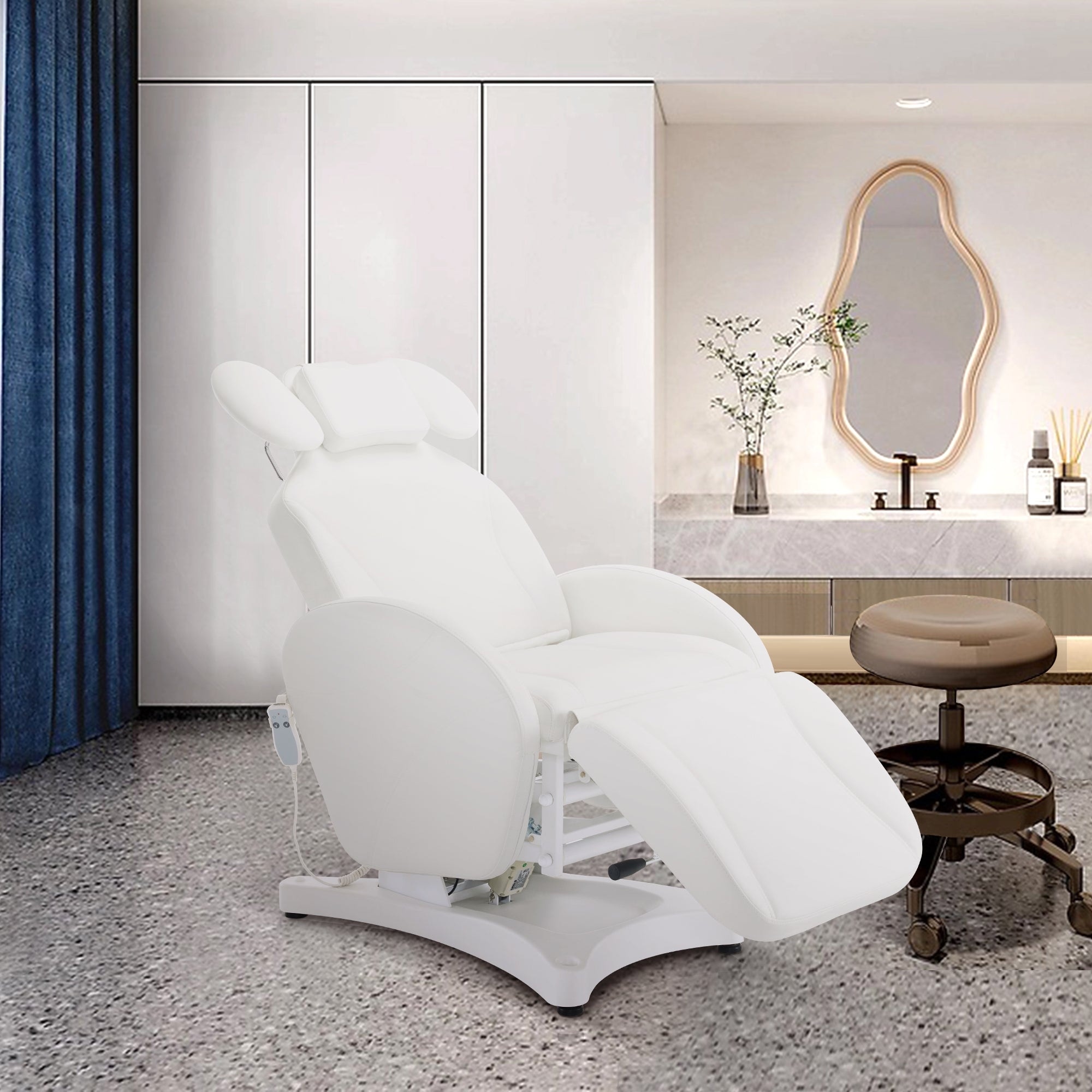 Salon Chair Lash Extension Recliner Top Selling Yellow Leather