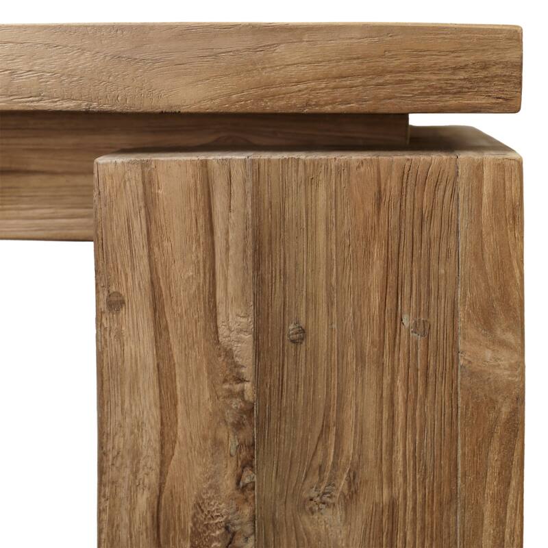 Melrose 63" Wide Teak Dining Table, Natural