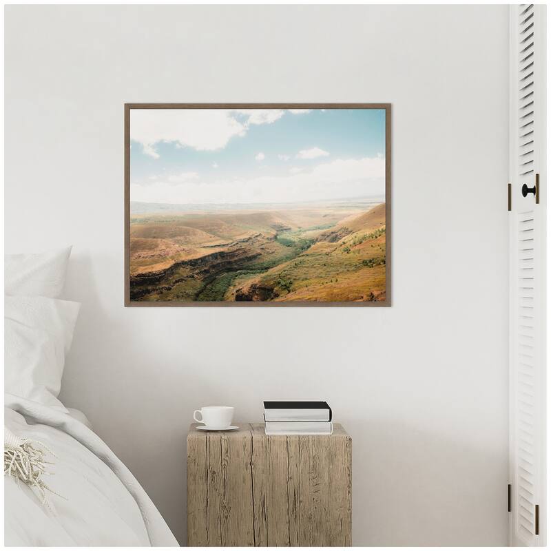 Kate and Laurel Sylvie Rolling Hills and Open Pastures Framed Canvas by Alicia Abla