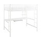 preview thumbnail 3 of 5, Walker Edison Abner White Metal Full Loft Bed with Desk