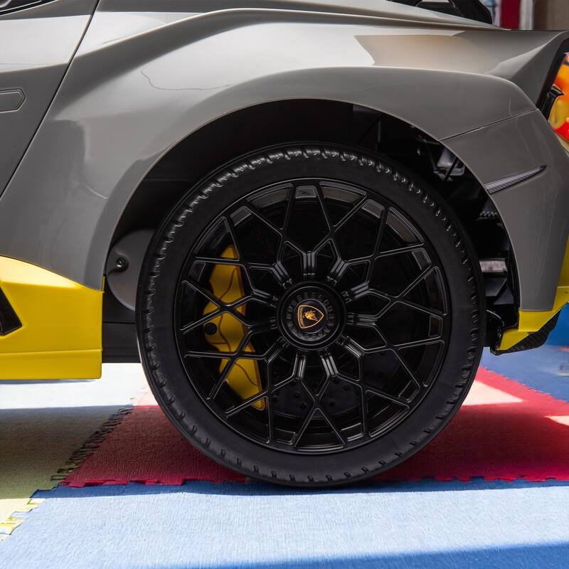 24V Licensed Lamborghini Ride-On Car for Kids with Drift Mode, Bluetooth Music, LED Lights, Remote Control -Electric Toy Vehicle