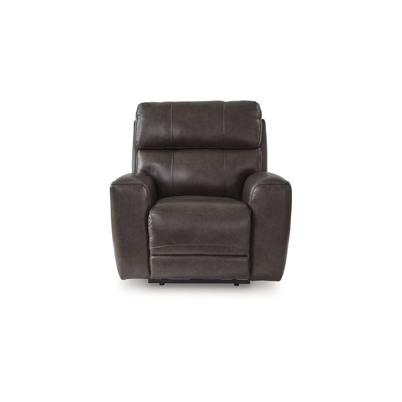 Signature Design by Ashley Side Step Brown Power Recliner