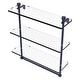 preview thumbnail 37 of 53, Allied Brass Foxtrot Collection 16 Inch Triple Tiered Glass Shelf with Integrated Towel Bar 16 - Mediterranean Blue